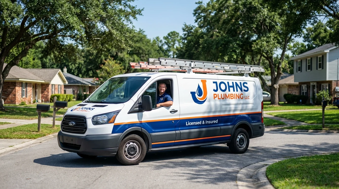 Johns Plumbing LLC service van in Montverde, FL